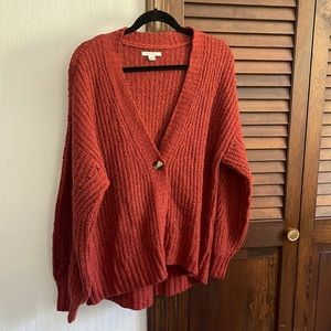 American eagle burnt red cardigan with buttons size small